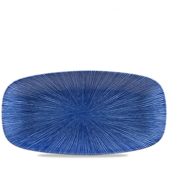 Agano Blue Chefs' Oblong Plate No.4