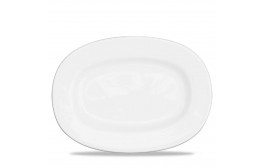 Alchemy White Rimmed Oval Dish