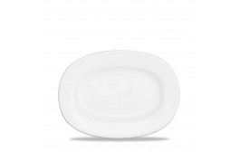 Alchemy White Rimmed Oval Dish