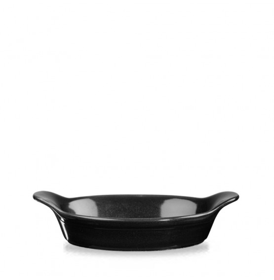 Cookware Large Round Eared Dish Black