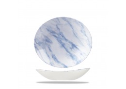 Textured Prints Blue Marble Oval Coupe Bowl