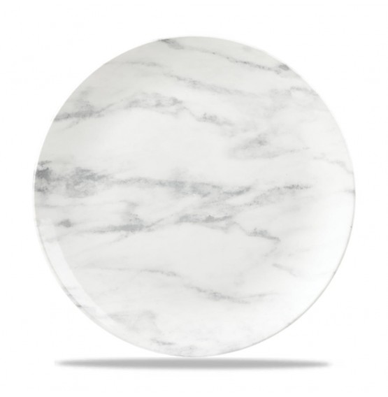 Textured Prints Grey Marble Coupe Plate