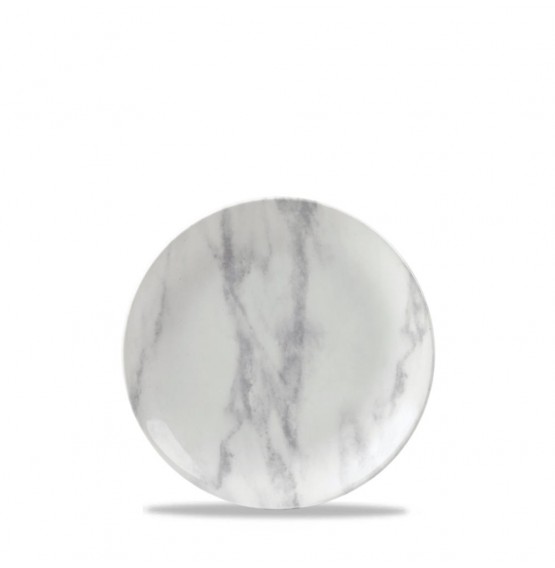 Textured Prints Grey Marble Coupe Plate