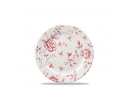 Vintage Prints Cranberry Rose Chintz Plate