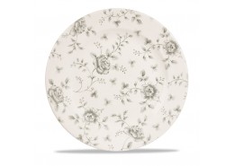 Vintage Prints Grey Rose Chintz Plate