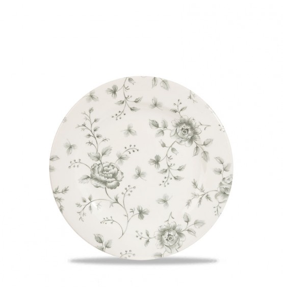 Vintage Prints Grey Rose Chintz Plate