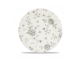 Vintage Prints Grey Rose Chintz Plate