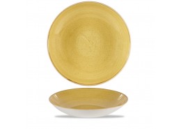 Stonecast Mustard Seed Yellow Large Coupe Bowl