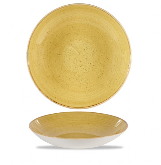 Stonecast Mustard Seed Yellow Large Coupe Bowl