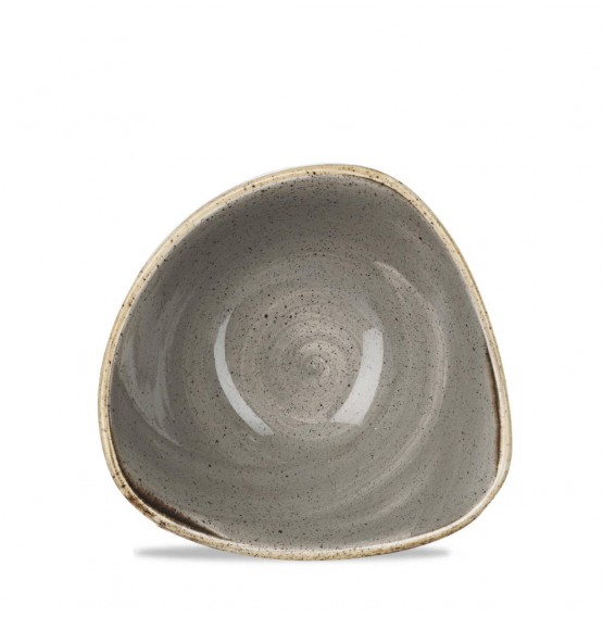 Stonecast Peppercorn Grey Triangle Bowl