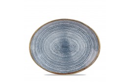 Homespun Slate Blue Oval Plate