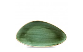 Stonecast Samphire Green Chefs' Triangle Plate