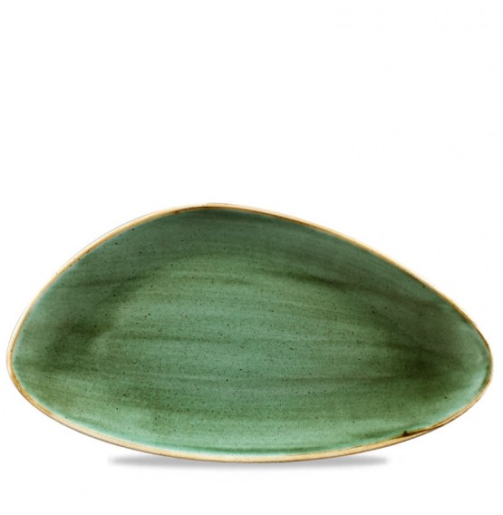 Stonecast Samphire Green Chefs' Triangle Plate