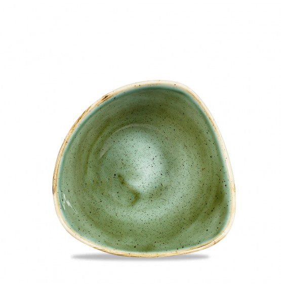 Stonecast Samphire Green Triangle Bowl