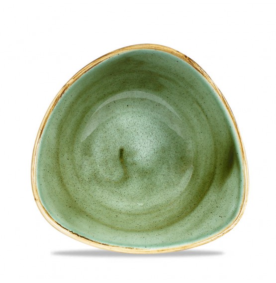 Stonecast Samphire Green Triangle Bowl
