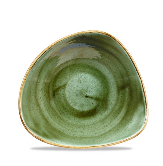 Stonecast Samphire Green Triangle Bowl