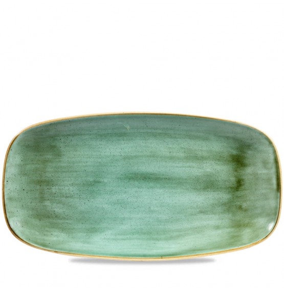 Stonecast Samphire Green Chefs' Oblong Plate No.4