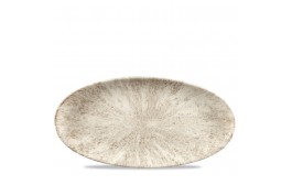 Stone Agate Grey Chefs' Oval Plate