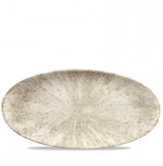Stone Agate Grey Chefs' Oval Plate