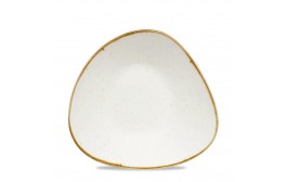 Stonecast Barley White Triangle Shallow Bowl