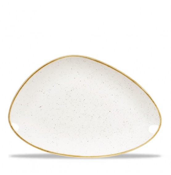 Stonecast Barley White Chefs' Triangle Plate