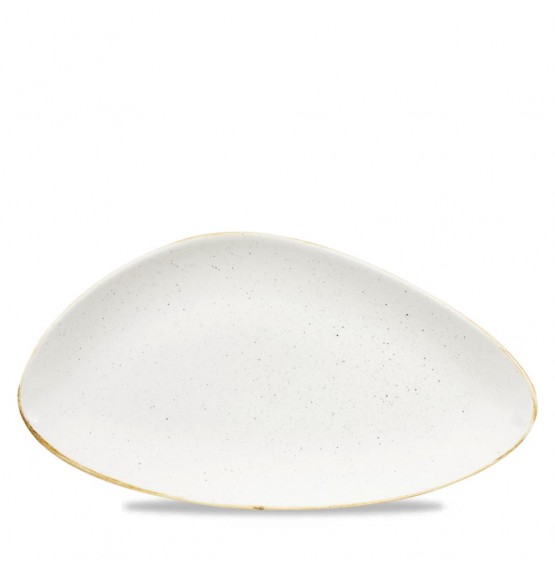 Stonecast Barley White Chefs' Triangle Plate