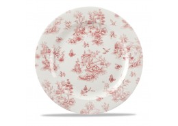 Vintage Prints Cranberry Toile Plate