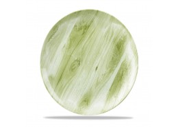 Textured Prints Green Wood Coupe Plate