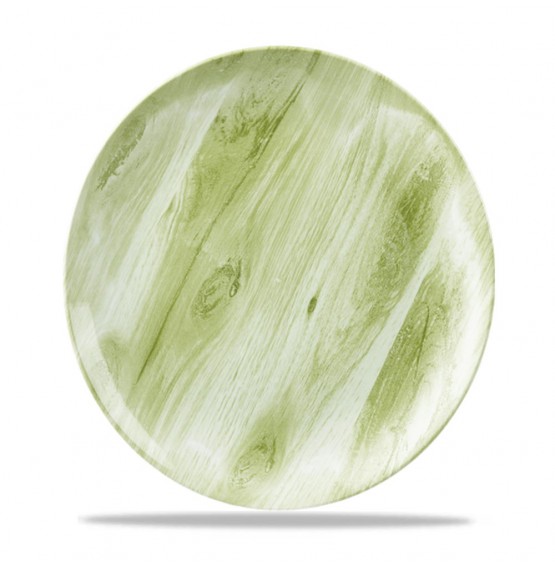 Textured Prints Green Wood Coupe Plate