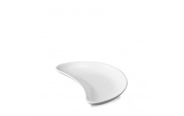 White Crescent Salad Plate