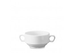 White ConsommÃÂÃÂÃÂÃÂ©  Bowl (With Handles)