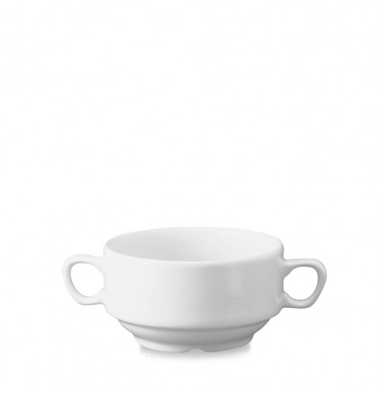 White ConsommÃÂÃÂÃÂÃÂ©  Bowl (With Handles)