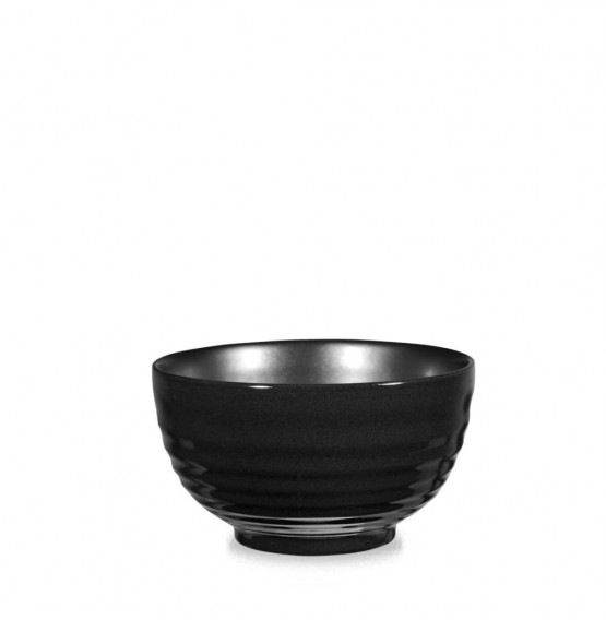 Rustics Black Glaze Ripple Bowl