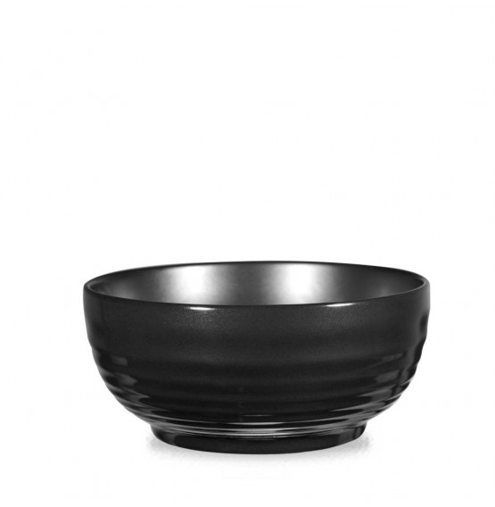 Rustics Black Glaze Ripple Bowl