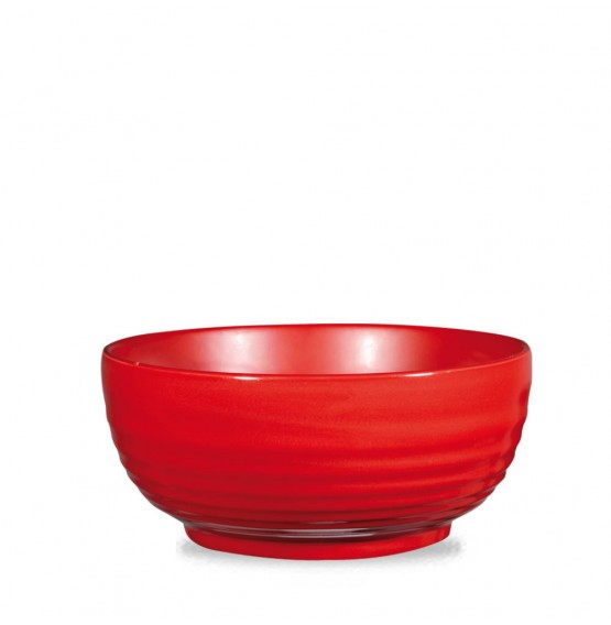 Rustics Red Glaze Ripple Bowl